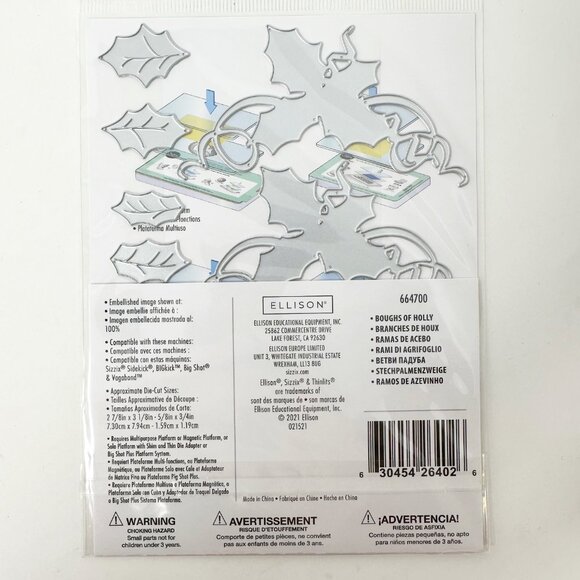 Sizzix Thinlits Christmas Holiday Feliz Navidad Die Cut Sets Bundle Holiday - Picture 3 of 7